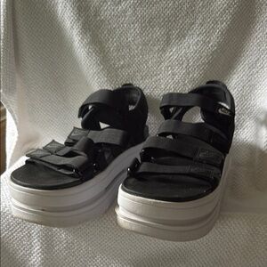 Nike Black Platform Sandals